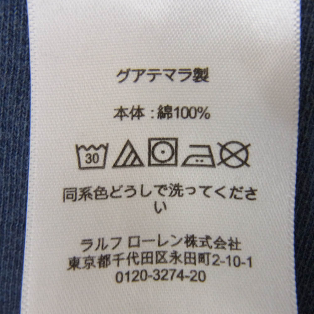 POLO RALPH LAUREN ポロ・ラルフローレン フロントプリント Tシャツ 半袖 カットソー ネイビー系 XXL【中古】