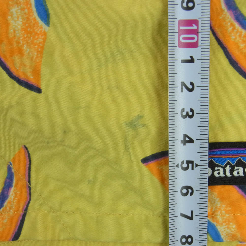 patagonia パタゴニア 57021SP20 BAGGIES SHORTS バキーズ ショーツ ナイロン ハーフ ショート パンツ 総柄 イエロー系 XXL【中古】