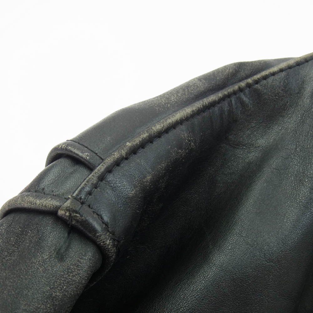 schott ショット 241-2600 90B シングル ライダースジャケット ブラック系 36【中古】