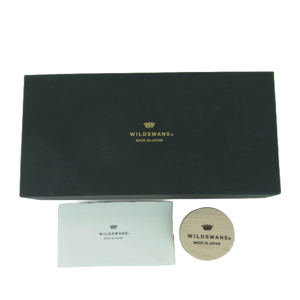 WILDSWANS ワイルドスワンズ BYRNE バーン フルグレインブライドル レザー ダークステイン 折り財布 ウォレット ブラウン系【美品】【中古】