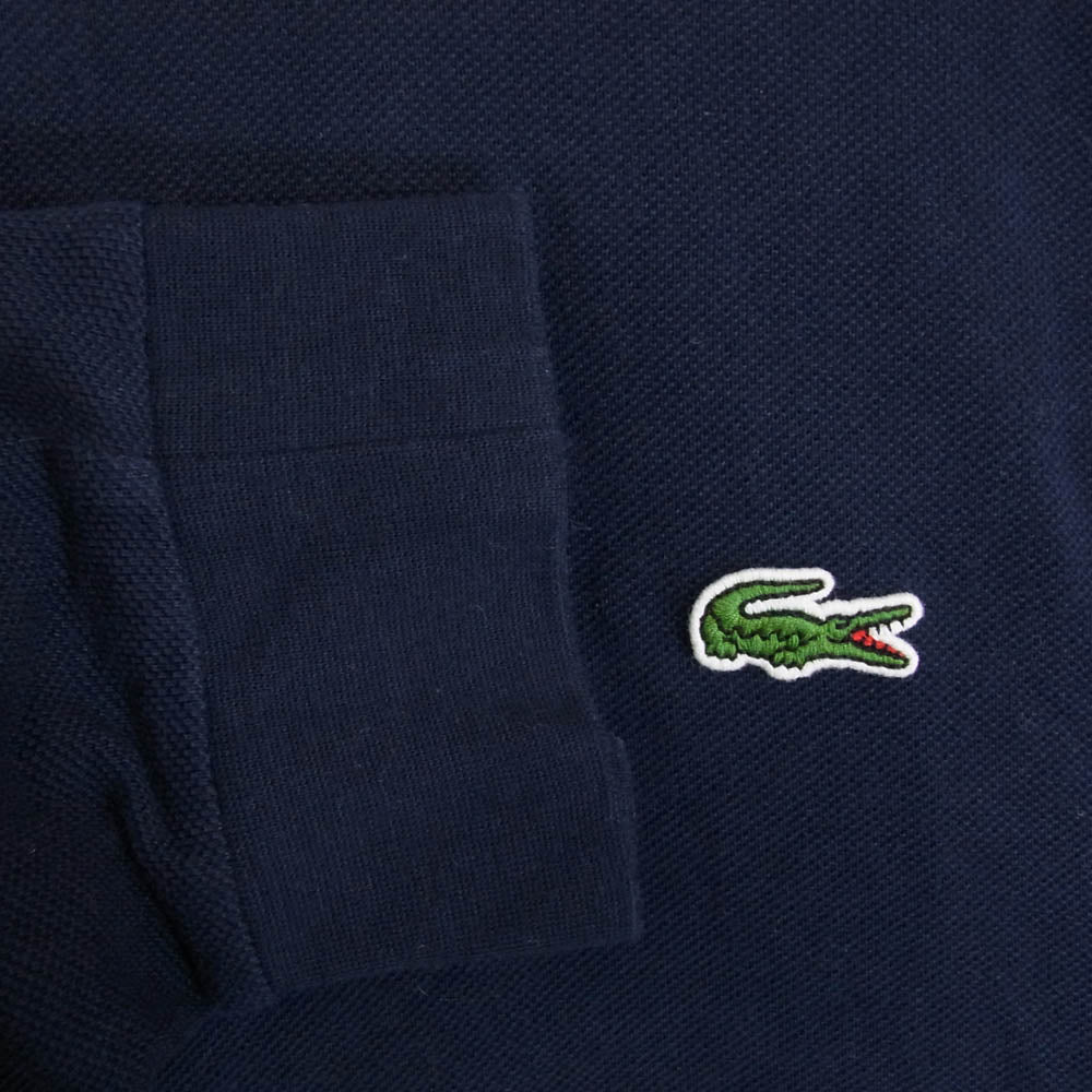 LACOSTE ラコステ ポロシャツ ワンポイント 長袖 ロングスリーブ ネイビー系 8【中古】