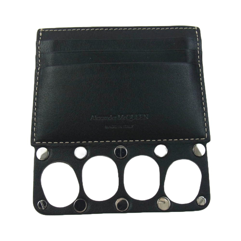Alexander McQueen アレキサンダーマックイーン 7263381AAD01000 グリップ カード ホルダー ケース ブラック系【中古】 Alexander McQueen アレキサンダーマックイーン 7263381AAD01000