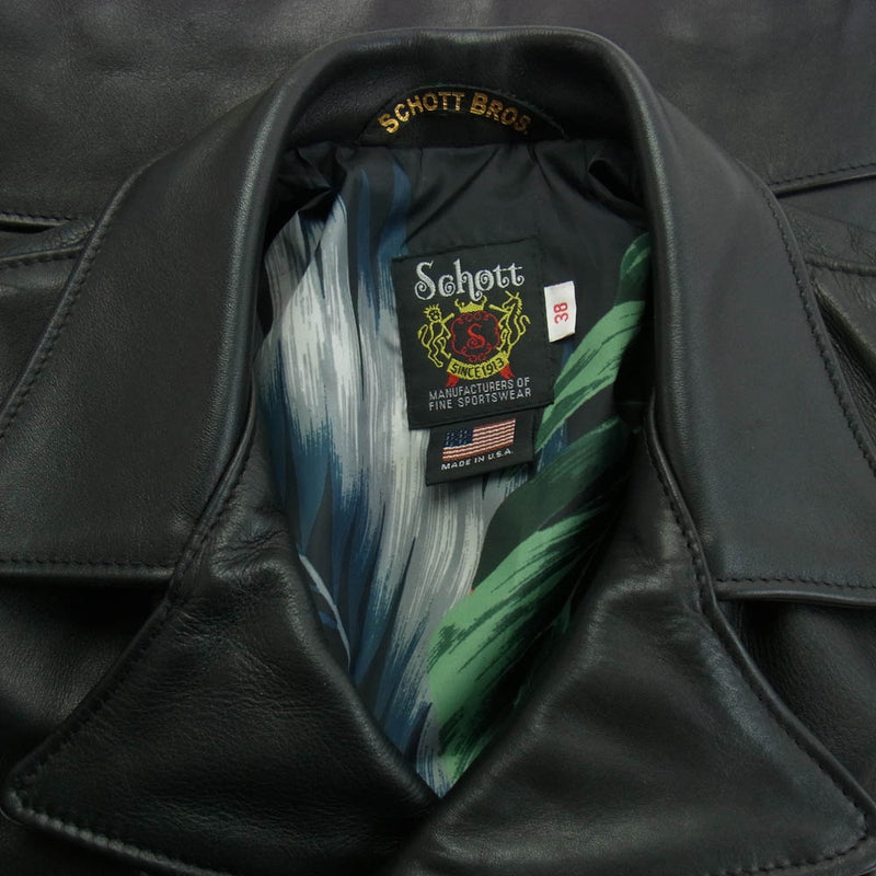 STUSSY ステューシー × Schott ショット USA製 7516 ダブルライダース