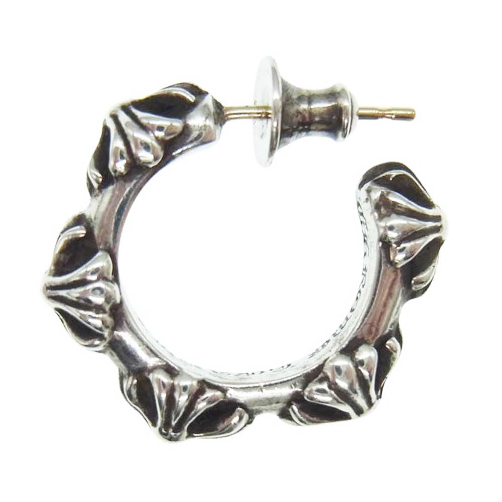 CHROME HEARTS クロムハーツ(原本無) HOOP CROSS SML クロスバンド フープ ピアス シルバー系【中古】