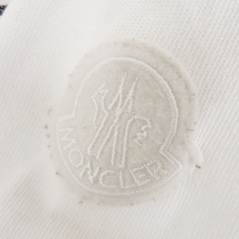 MONCLER モンクレール 23SS I10918C00011 M2643 SS TSHIRT グリッター ラメ ロゴ Tシャツ 半袖 ホワイト系 XL【中古】