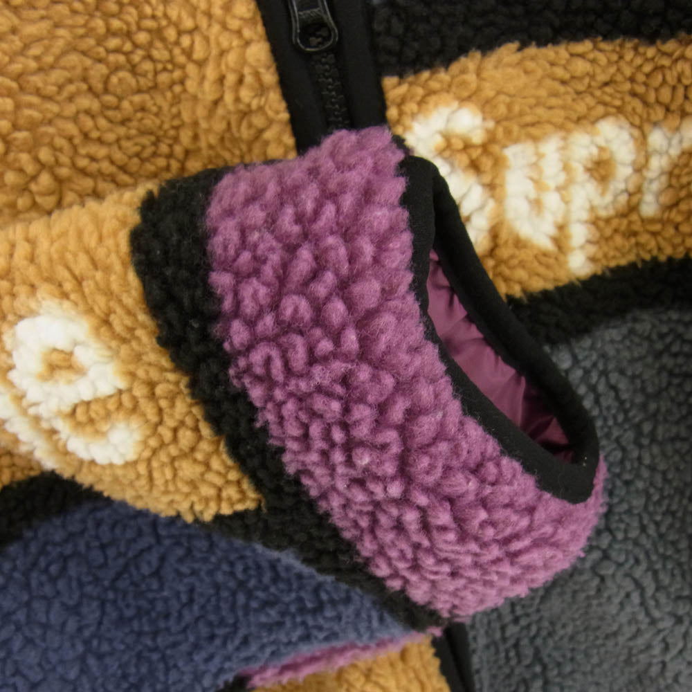 Supreme シュプリーム Reversible Colorblocked Fleece Jacket リバーシブル フリース ジャケット マルチカラー系 パープル系 L【中古】
