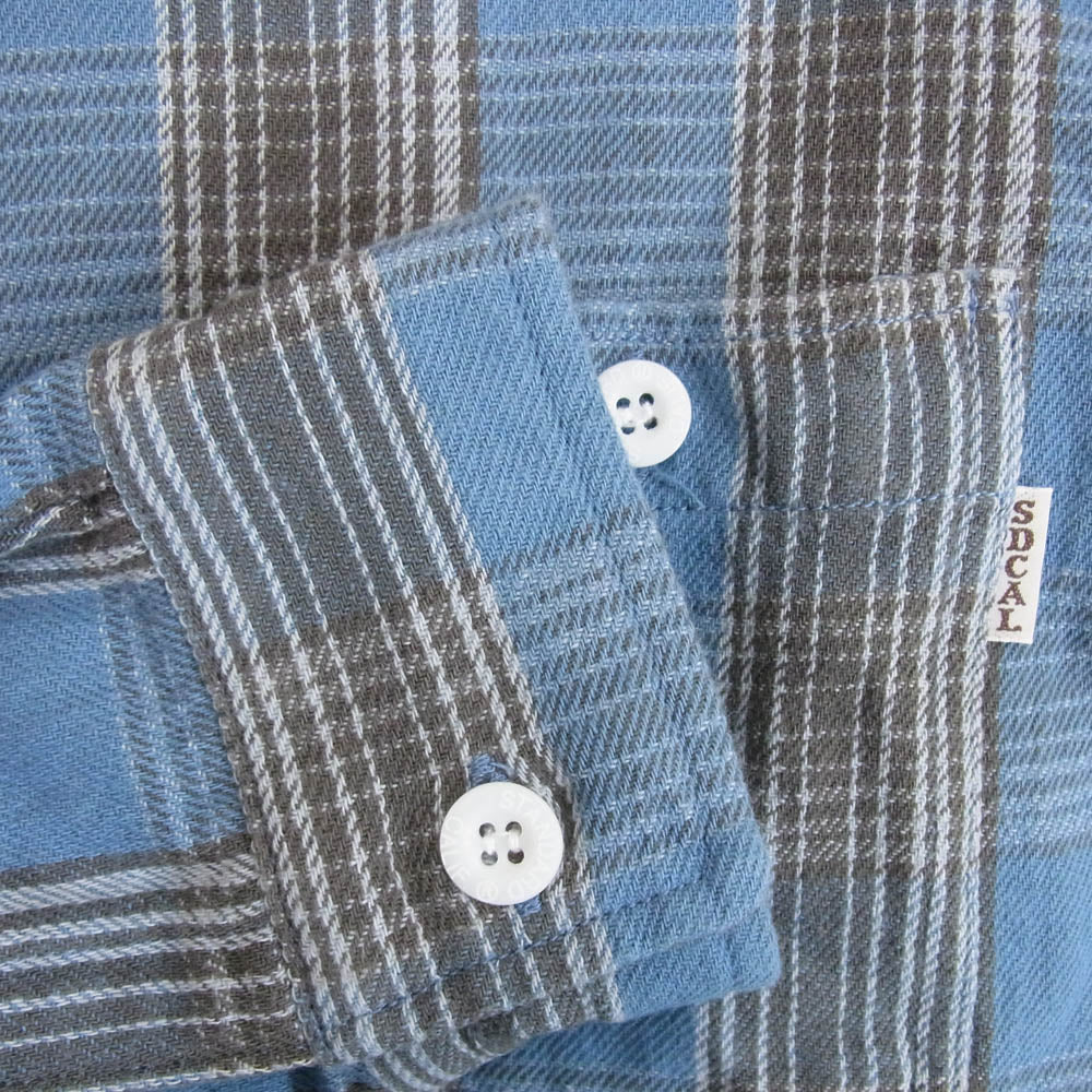 STANDARD CALIFORNIA スタンダードカリフォルニア SD Flannel Check Shirt フランネル チェック シャツ ブルー系 M【極上美品】【中古】
