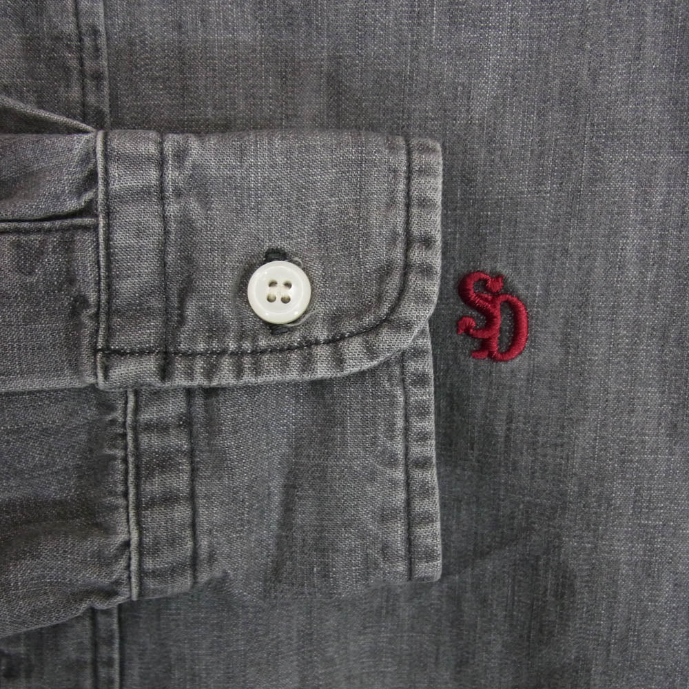 STANDARD CALIFORNIA スタンダードカリフォルニア SD Denim Button-Down Shirt Vintage Wash デニム シャツ ブラック系 M【美品】【中古】