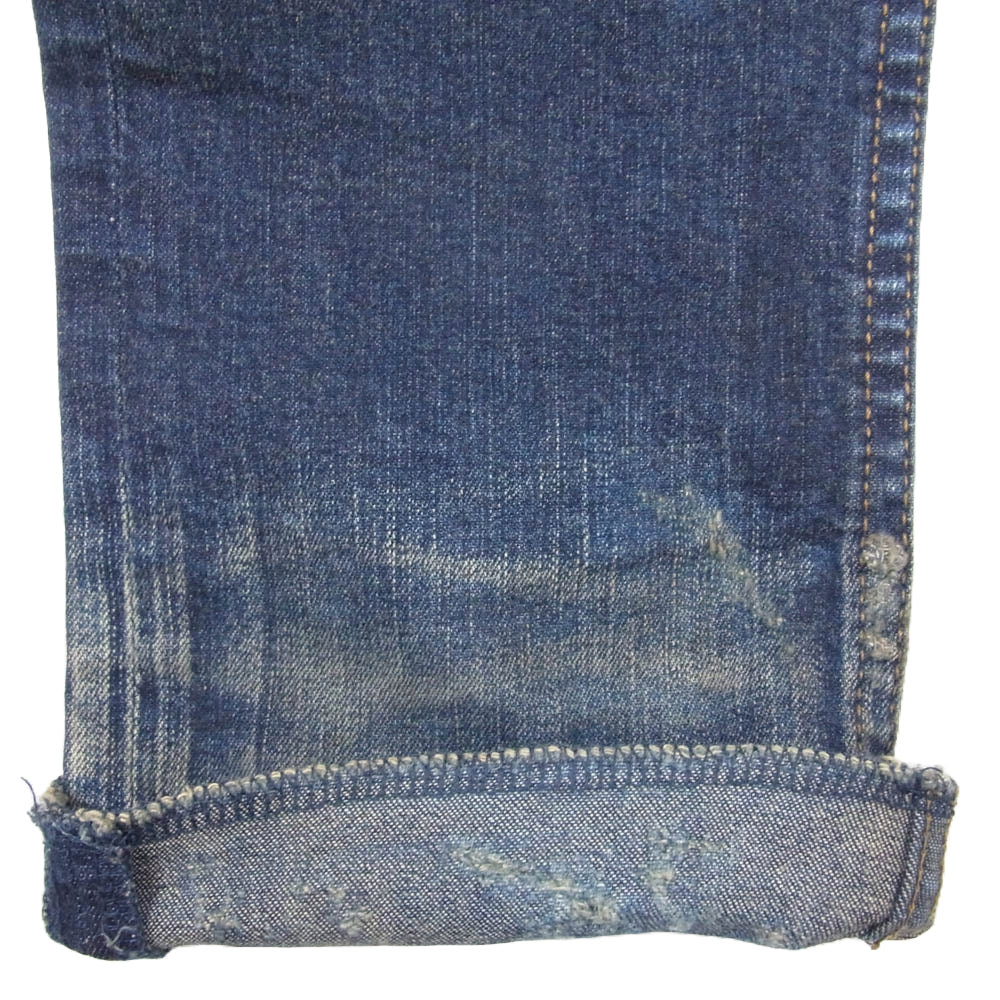 ファガッセン トシキアオキ ダメージ加工 デニムパンツ インディゴブルー系 26【中古】