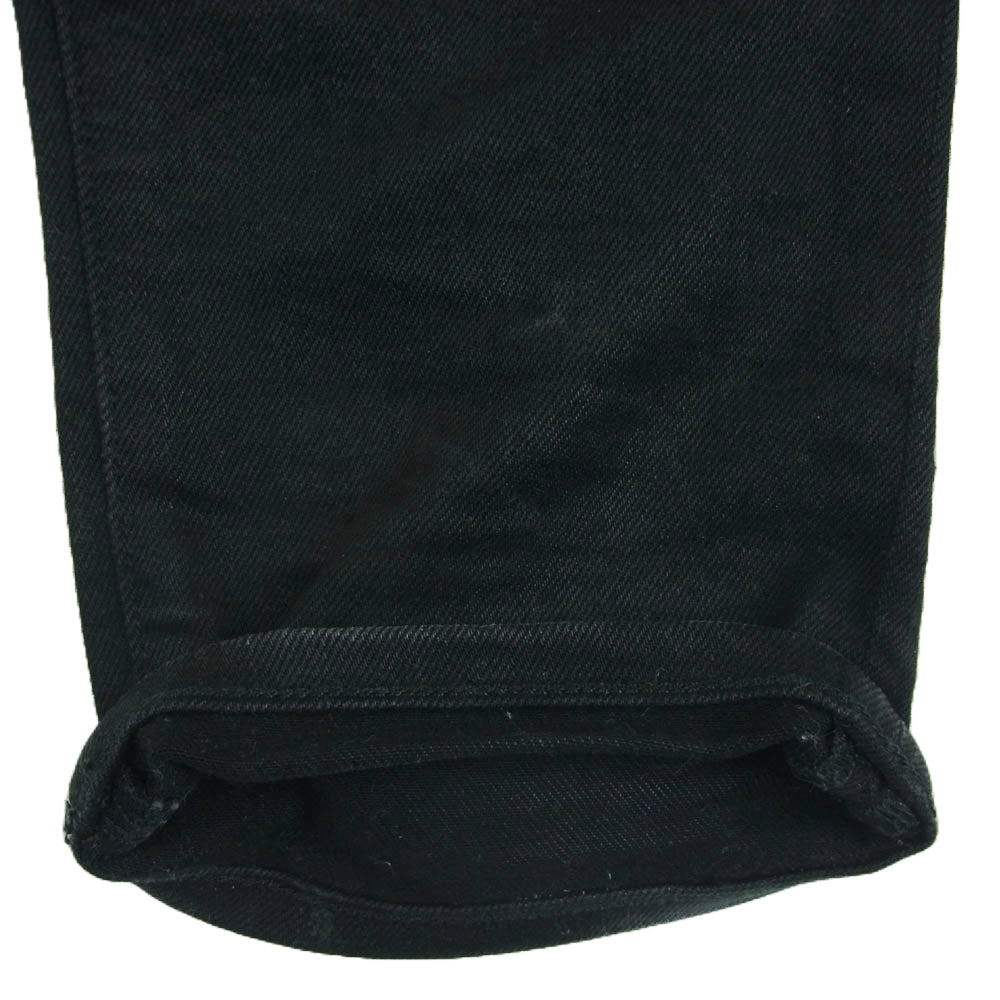 SAINT LAURENT サンローラン 527389 Y824K SKINNY FIT JEANS IN COATED BLACK DENIM コーティング スキニー フィット デニム パンツ ジーンズ ブラック系 28【中古】