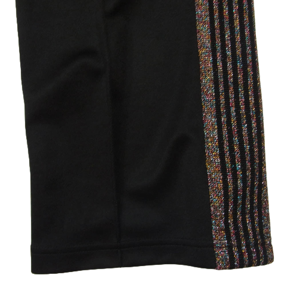 Needles ニードルス 23SS MR568 ワンデイ別注 Shiny Line Track Pants シャイニー ラメ加工 サイドライン トラックパンツ ジャージ ブラック系 XS【中古】