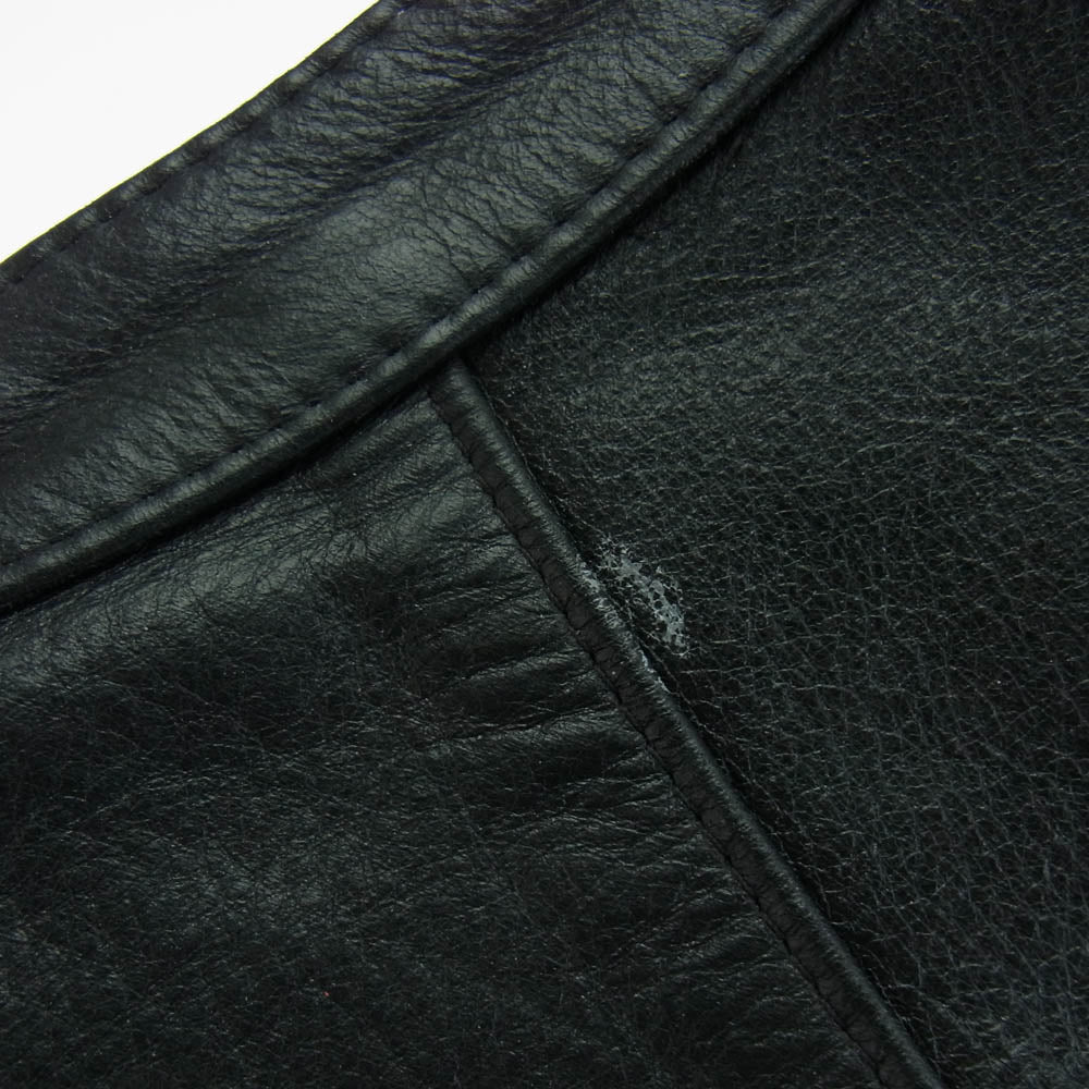 schott ショット USA製 5454 カウレザー シングル ライダースジャケット ブラック系 38【中古】