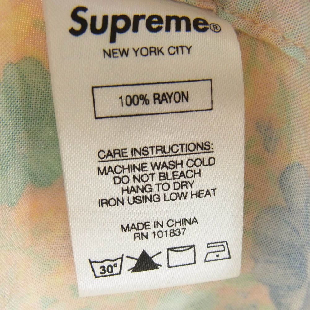 Supreme シュプリーム 19SS Mini Floral Rayon S/S Shirt ミニ フローラル レーヨン アロハ 半袖 シャツ マルチカラー系 M【中古】
