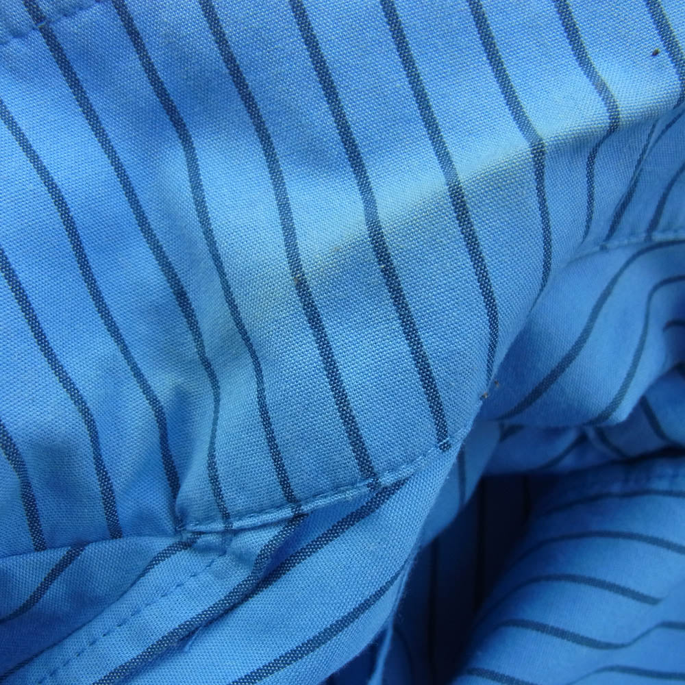 Supreme シュプリーム 14SS Striped Work Shirt ストライプ ワーク シャツ ブルー系 M【中古】