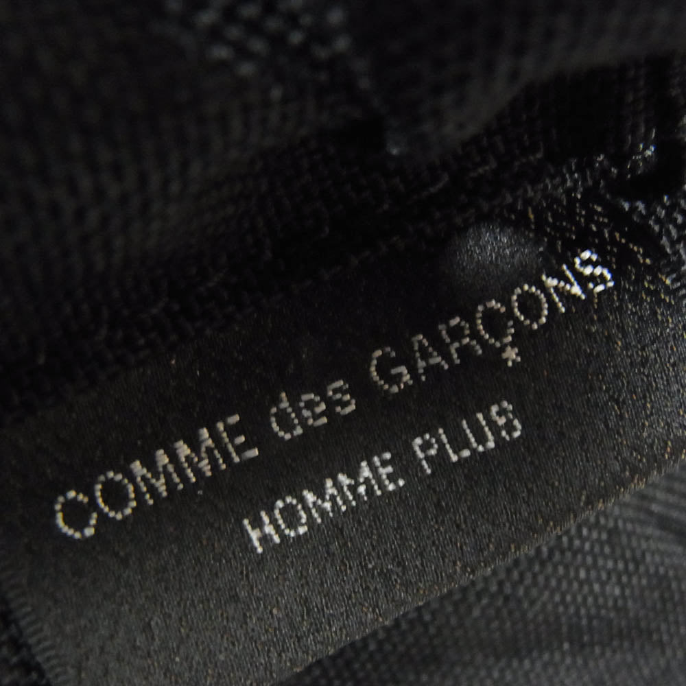 COMME des GARCONS HOMME PLUS コムデギャルソンオムプリュス 23SS PZ-K205 背面レザー 切り替え ナイロン バックパック リュック ブラック系【新古品】【未使用】【中古】