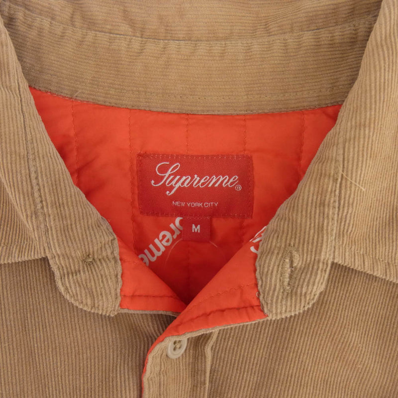 トップス Supreme 17AW Corduroy Quilted Shirt Supreme 17AW Corduroy Quilted Shirt