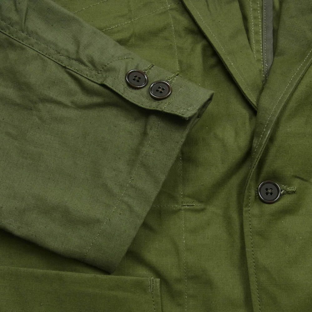 KUON クオン 144JK061100 Military Tent Blazer ミリタリー テント生地 ブレザー ジャケット グリーン系 Olive M【新古品】【未使用】【中古】