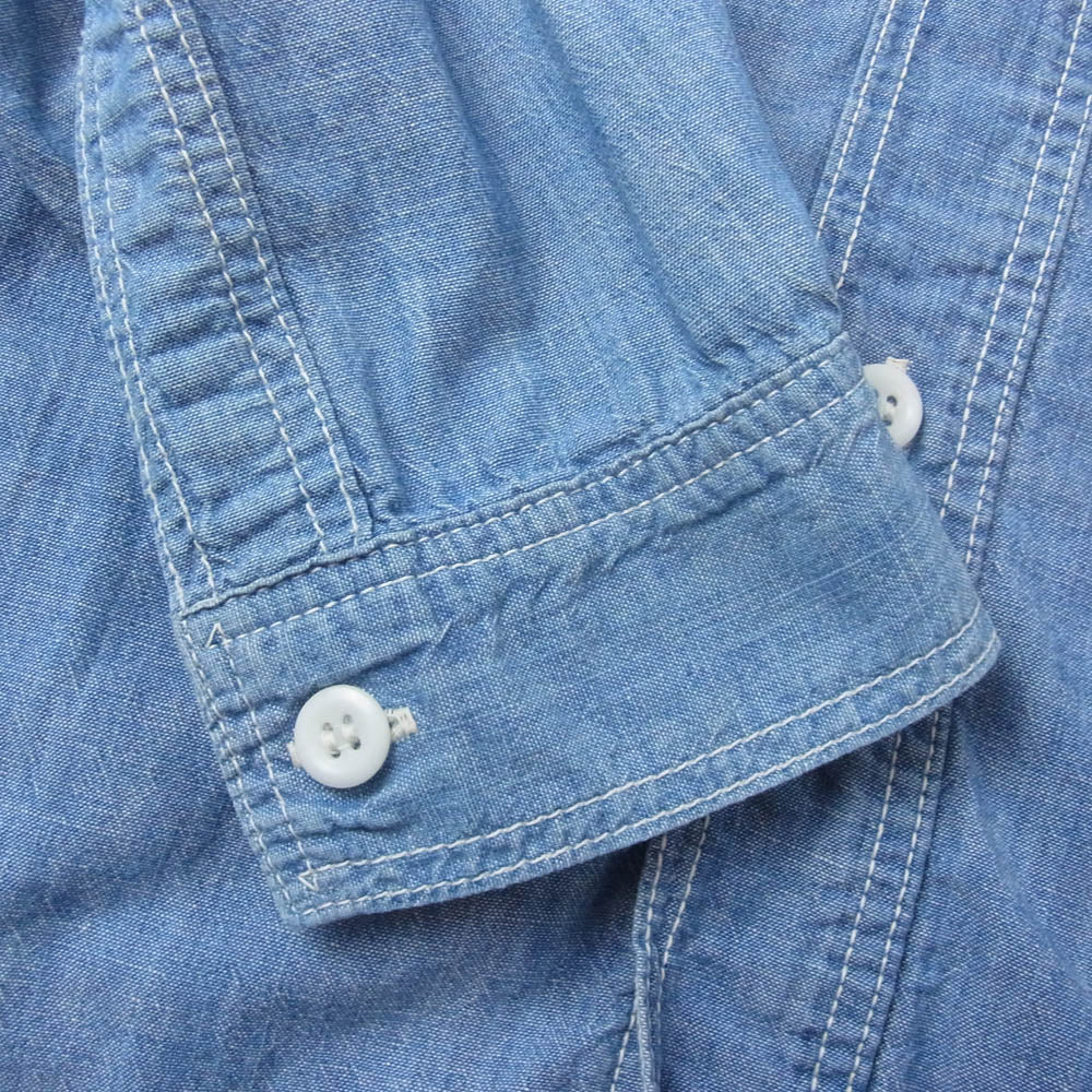 The REAL McCOY'S ザリアルマッコイズ シャンブレー ワーク 長袖 シャツ インディゴブルー系【中古】