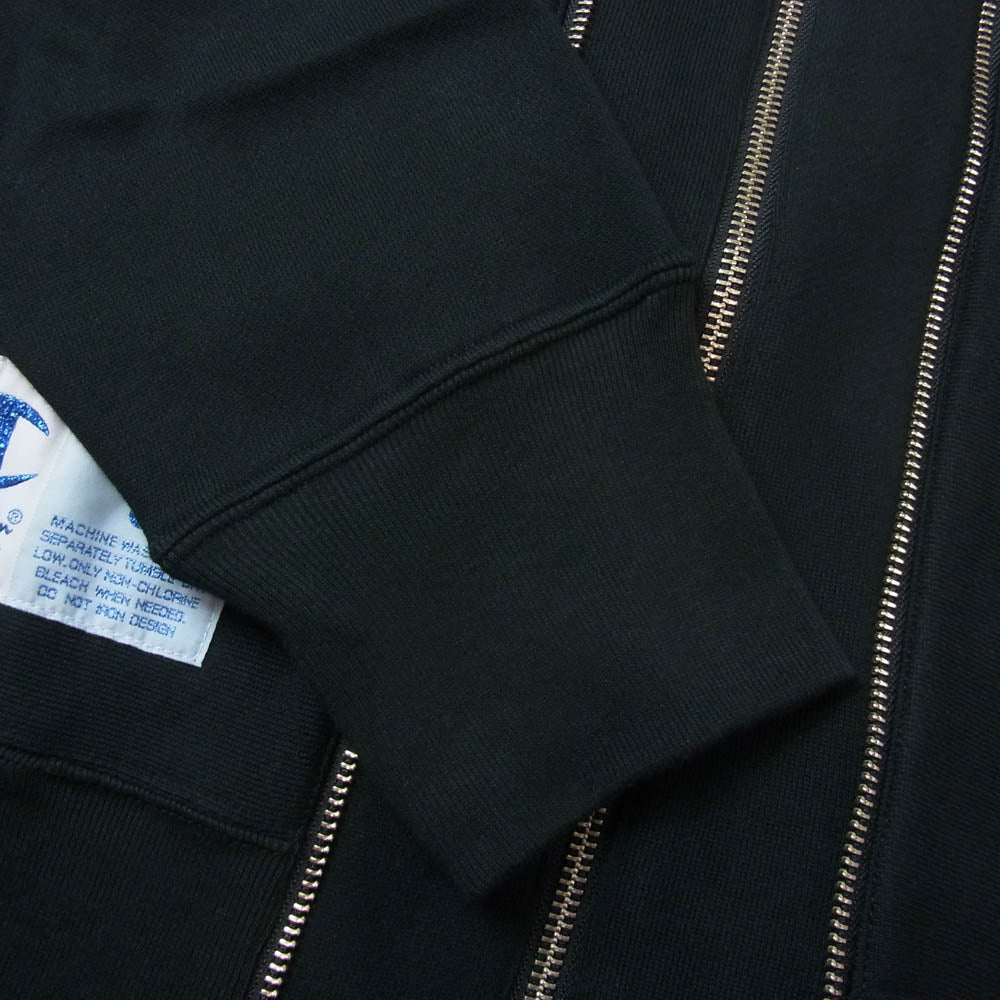 UNDERCOVER アンダーカバー UC1E4811 × Champion チャンピオン REVERSE WEAVE コットン 裏毛 スウェット パーカー リバースウィーブ ジップアップ ブラック系 S【新古品】【未使用】【中古】