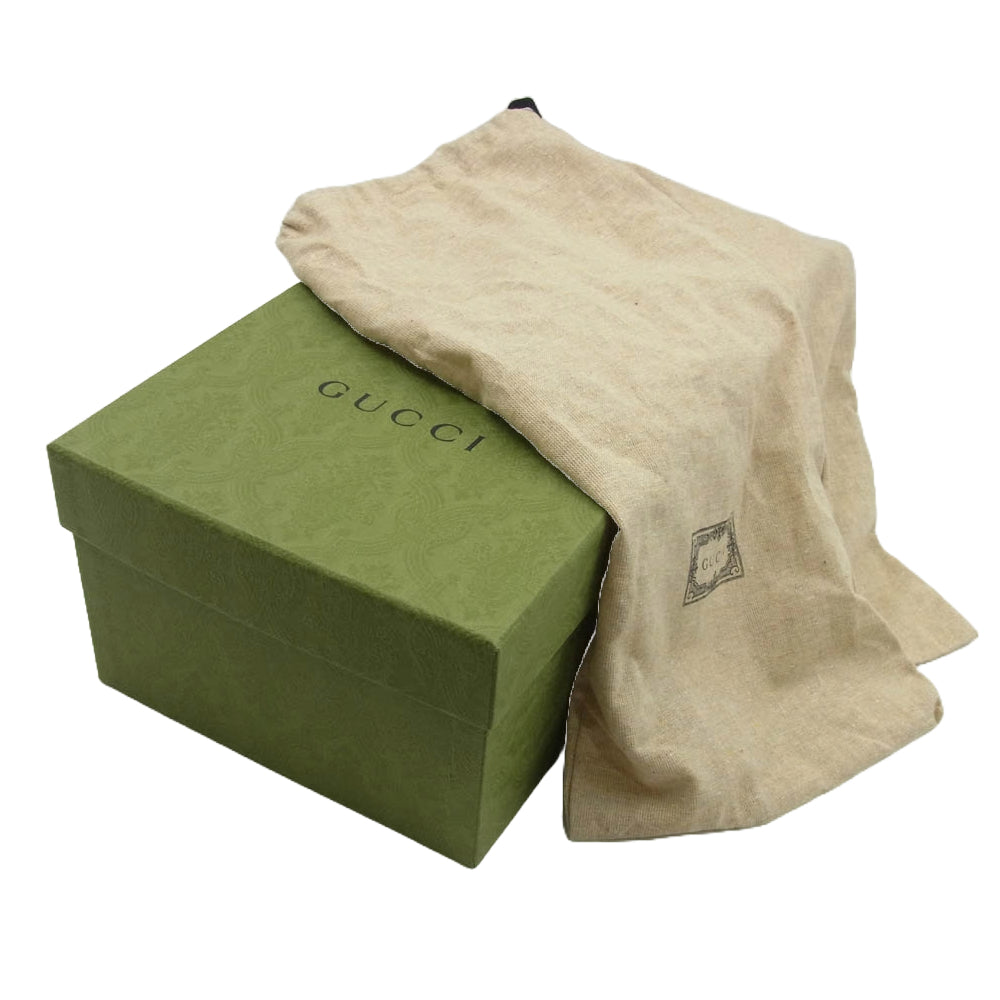 GUCCI グッチ 426219 プリンスタウン ホースビット レザー ミュール スリッパ ブラック系 7【新古品】【未使用】【中古】