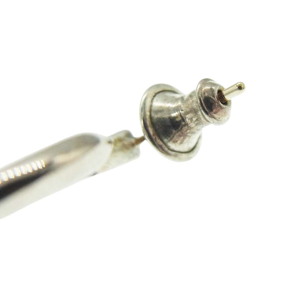 CHROME HEARTS クロムハーツ(原本無) TINY CH CROSS タイニーCH クロスフープ シルバー ピアス シルバー系【中古】