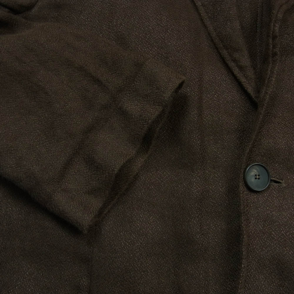 フィンジャック 20SS-01 麻 リネン テーラード ジャケット イタリア製 ブラウン系 48【中古】