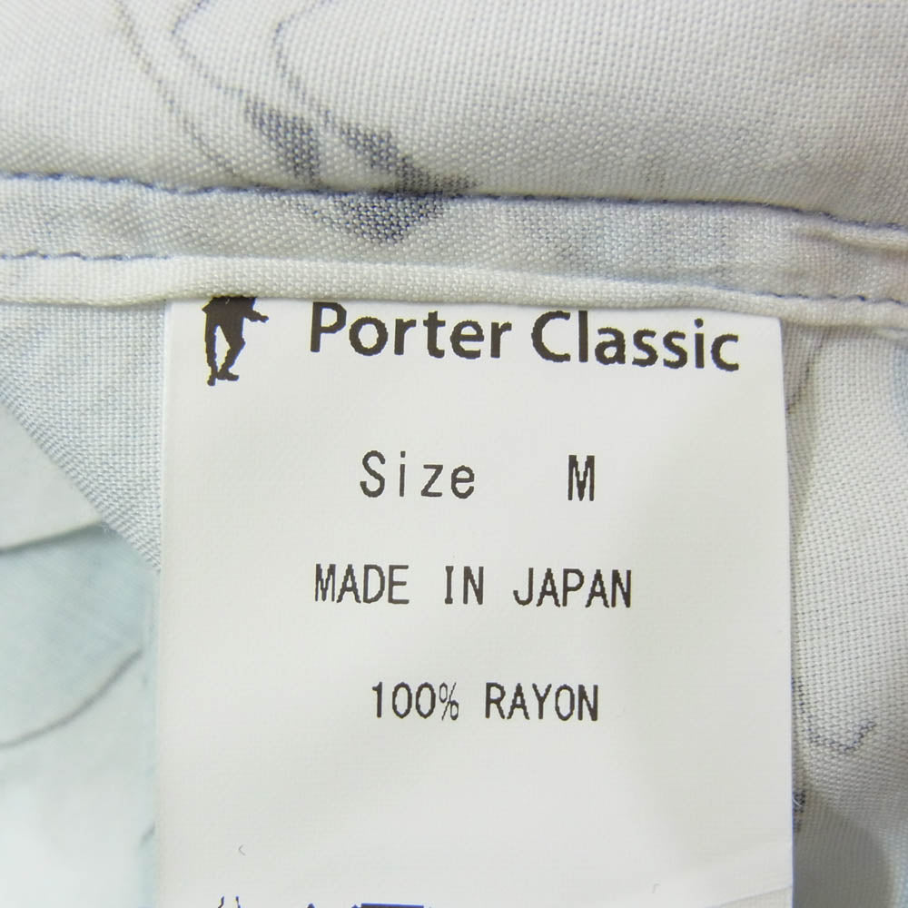 PORTER CLASSIC ポータークラシック ALOHA SH TRAIN オリエントキュウコウ 半袖 レーヨン アロハシャツ ホワイト系 M【中古】