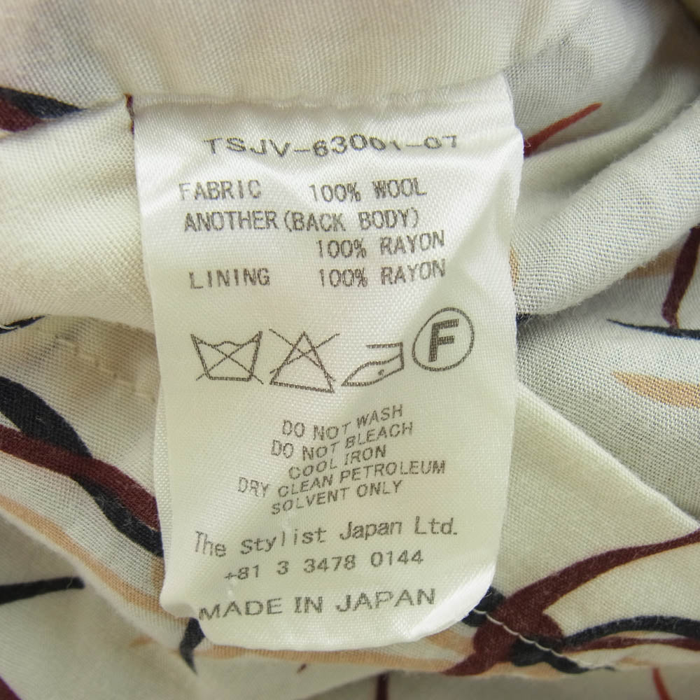 TENDERLOIN テンダーロイン TSJV-63001-07 × THE STYLIST JAPAN スタイリストジャパン 有刺鉄線 ベスト ブラウン系 M【中古】