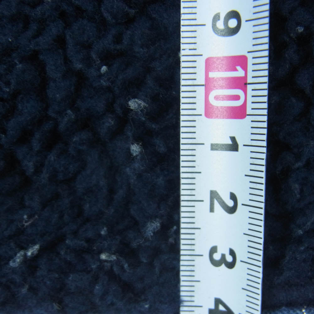 TENDERLOIN テンダーロイン T-VEST SO ストライプ柄 ベスト 裏地ボア コットン 日本製 ネイビー系 M【中古】