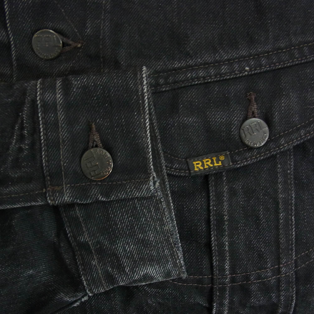 RRL ダブルアールエル 271-J Trucker Jacket デニム トラッカー ジャケット ブラック系 L【中古】