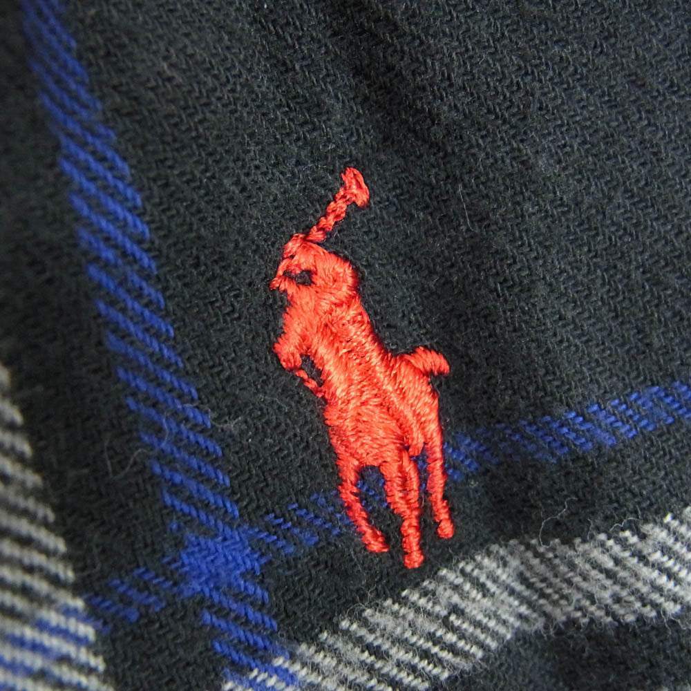 POLO RALPH LAUREN ポロ・ラルフローレン ネル チェック ガウン コート グレー系 XL【中古】