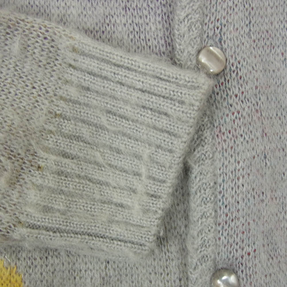 Needles ニードルス LQ376 × STUDIOUS ステュディオス Mohair Cardigan モヘア カーディガン ニット グレー系 M【中古】