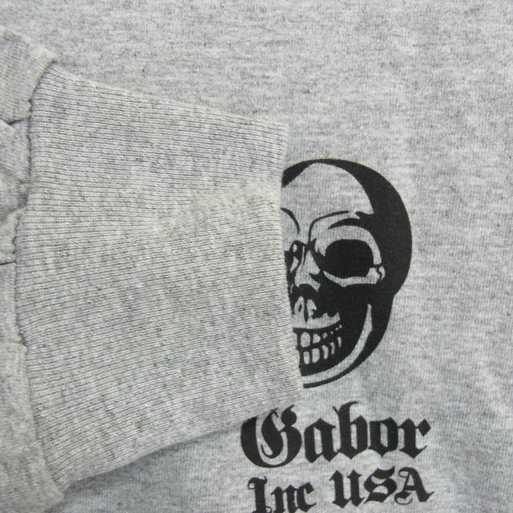GABOR ガボール Gabor Inc USA スネーク バックロゴ カットソー 長袖 グレー系 XL【中古】