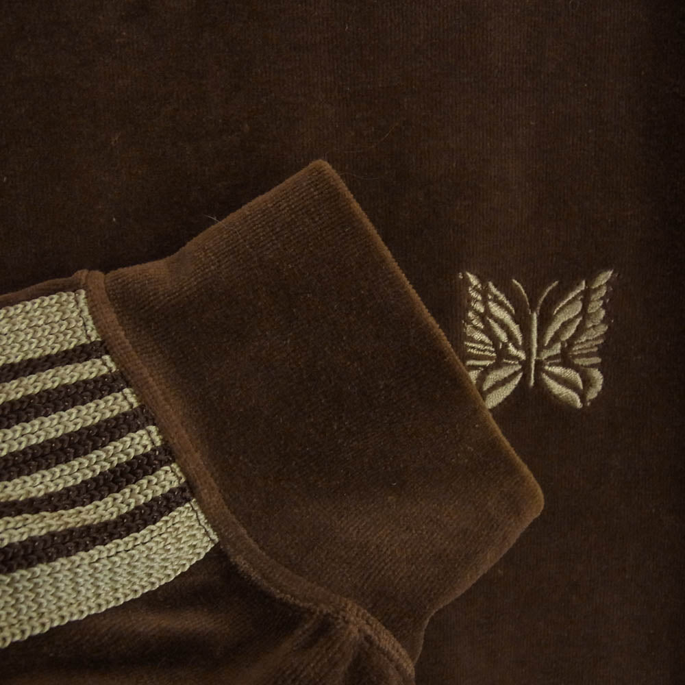 Needles ニードルス LQ235 TRACK HOODY VELOUR ベロア トラックフーディ ブラウン系 M【中古】
