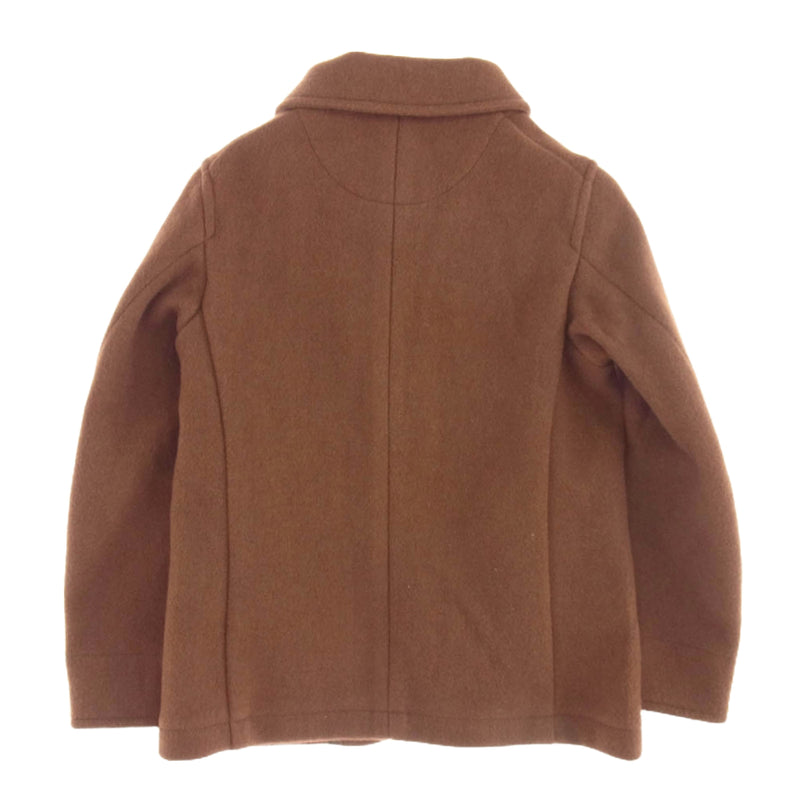 Danton ダントン 丸襟 ウールモッサ ジャケット ブラウン系 34【中古