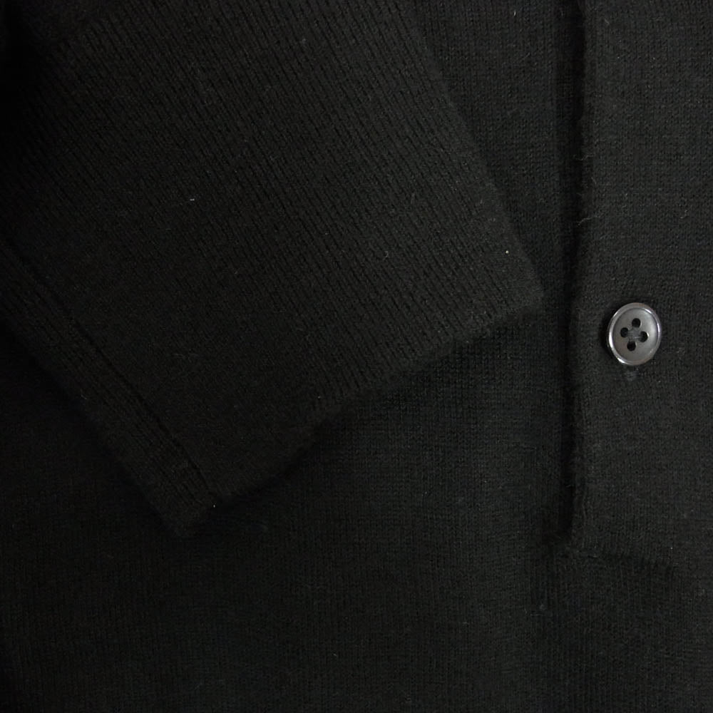 ボーディ 23AW BD18006 EXLIGHT CASHMERE POLO カシミヤ100% ハイゲージ 天竺 長袖 ポロシャツ ニットソー ブラック系 2【中古】