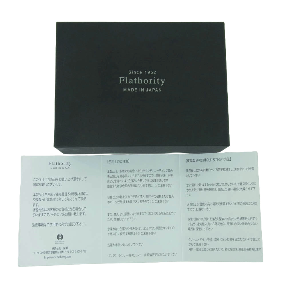 フラソリティ FS710 Trifold wallet シェルコードバン 三つ折り 財布 サイフ ウォレット ブラック系【中古】