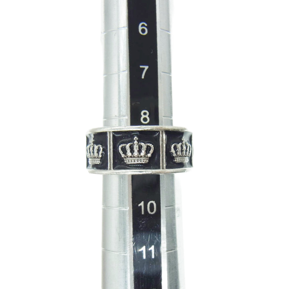 Justin Davis ジャスティンデイビス SRJ272 PRIDE&JOY CROWN プライドアンドジョイ クラウン リング シルバー系 ブラック系 9号【中古】