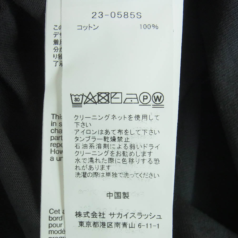 Sacai サカイ 23AW 23-0585S Graphic T-Shirt サカイ グラフィック 半袖 Tシャツ グレー系 チャコール系 326 0 【中古】