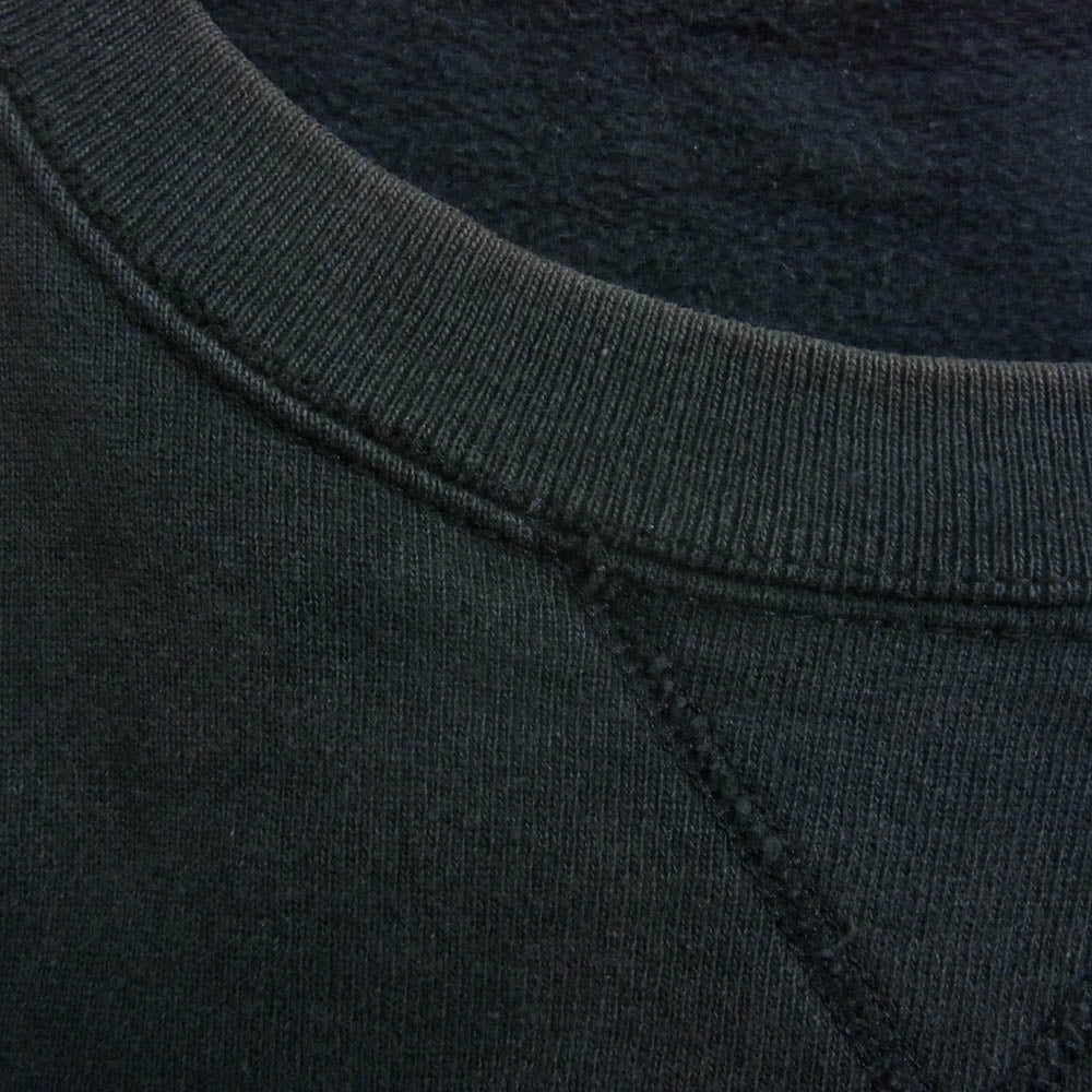 Champion チャンピオン 90's USA製 青刺繍タグ AUTHENTIC APPAREL ロゴ刺繍 スウェット シャツ ブラック系 XXL【中古】