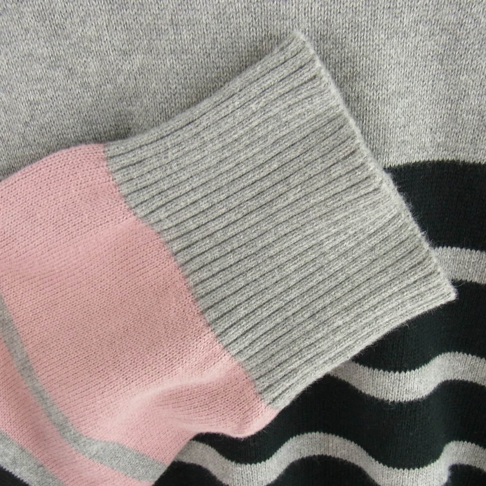 LOST CONTROL ロストコントロール L22A3-7019 Basque Knit Sew 10ゲージ ニット ソー セーター グレー系 ブラック系 4【中古】