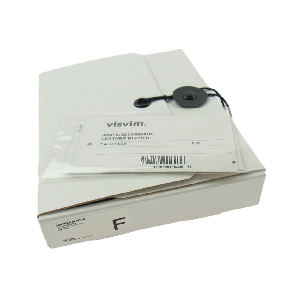VISVIM ビズビム 0122103003019 LEATHER BI FOLD ラウンドジップ レザー ウォレット 財布 グリーン系【中古】