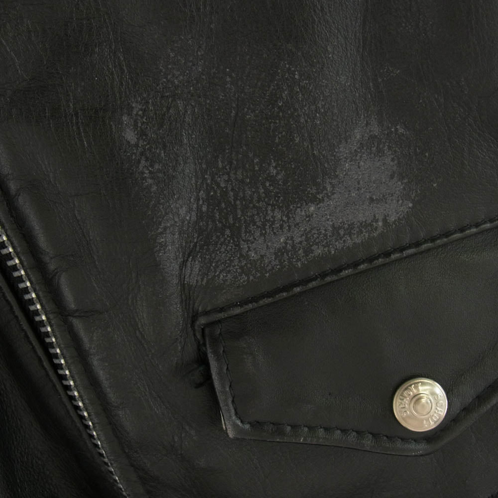 schott ショット 80s 90s バイカータグ後期 108W レディース ダブル ライダース ジャケット ブラック系 10【中古】