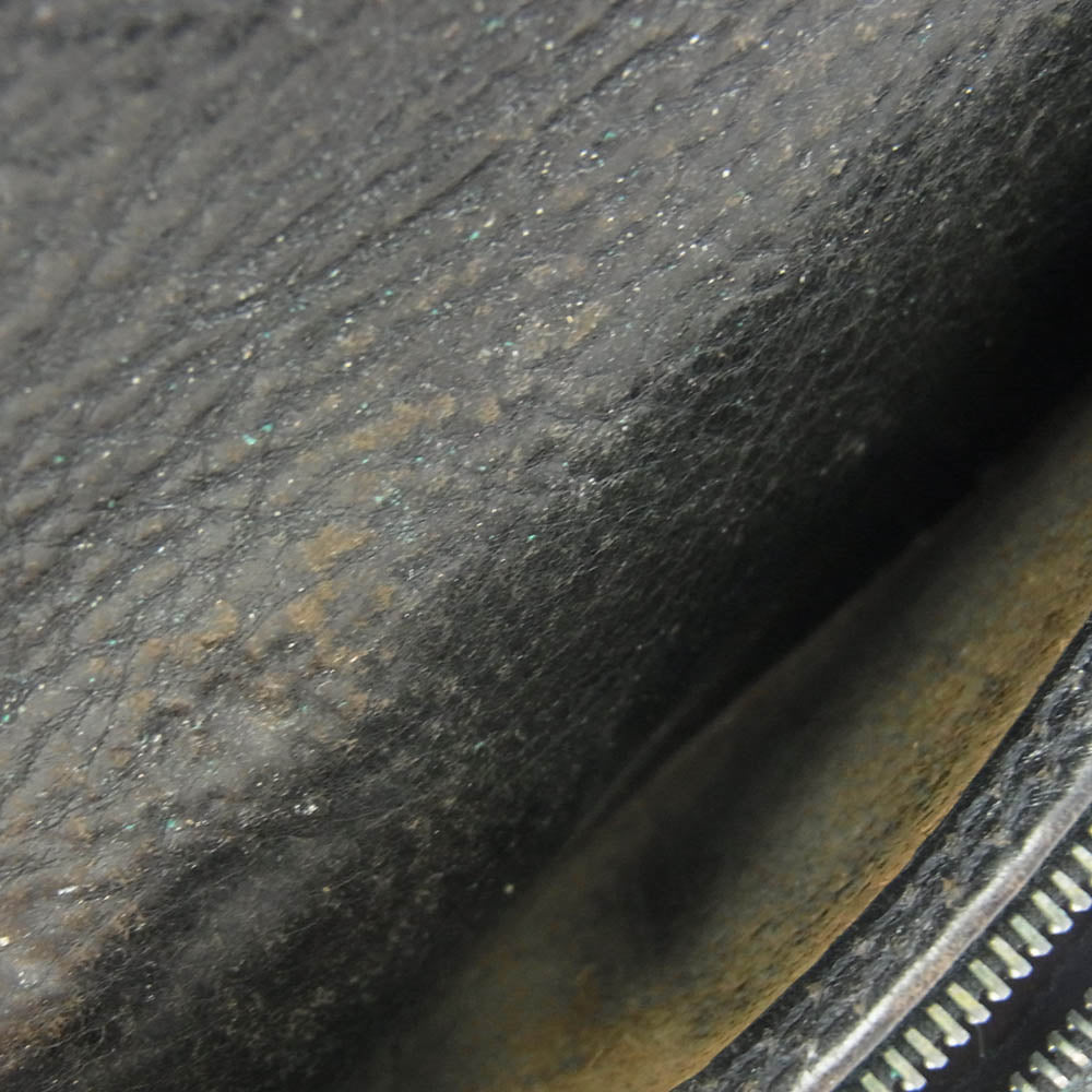 CHROME HEARTS クロムハーツ(原本無) 2ZIP 2ジップ ハートボールボタン レザー ウォレット 財布 ブラック系【中古】