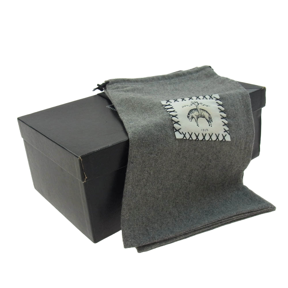 BLACK FLEECE ブラックフリースブルックスブラザーズ Brooks Brothers ブルックスブラザーズ × THOM BROWNE トム ブラウン トリコロールライン レザー ローカット スニーカー ホワイト系 8【中古】