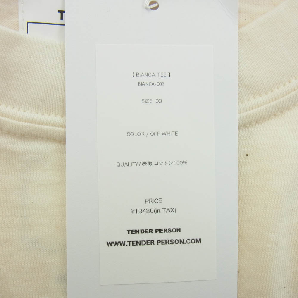 テンダーパーソン BIANCA-003 BIANCA T-SHIRTS Tシャツ オフホワイト系 00【新古品】【未使用】【中古】