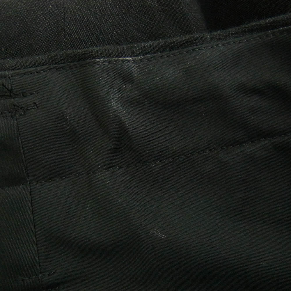 Yohji Yamamoto POUR HOMME ヨウジヤマモトプールオム 24SS HS-P25-308 LOOK26 LI/RY CANVAS DECO WIDE PANTS フリル ドッキング パンツ ブラック系 2【中古】