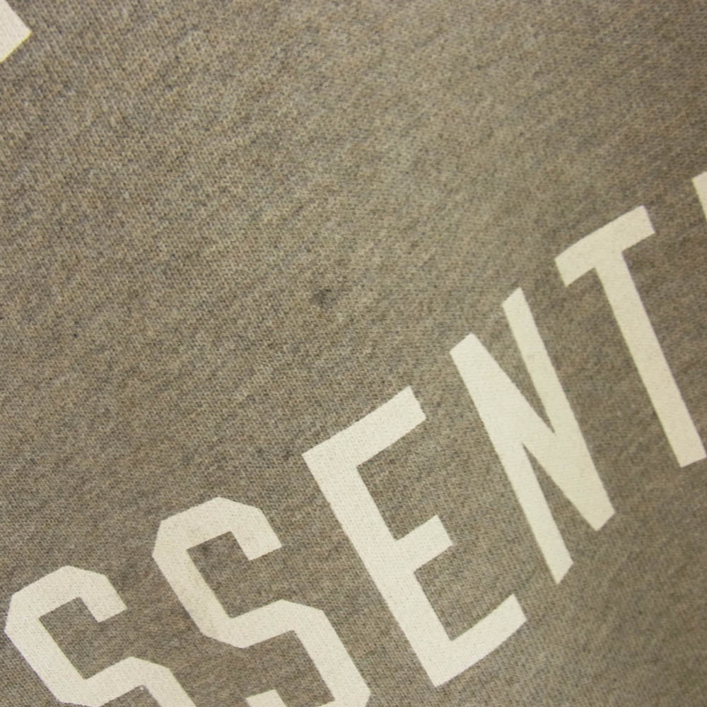 FEAR OF GOD フィアオブゴッド ESSENTIALS エッセンシャルズ 8312-343-2207 ロゴ フリース フーディー パーカー ブラウン系 L【中古】