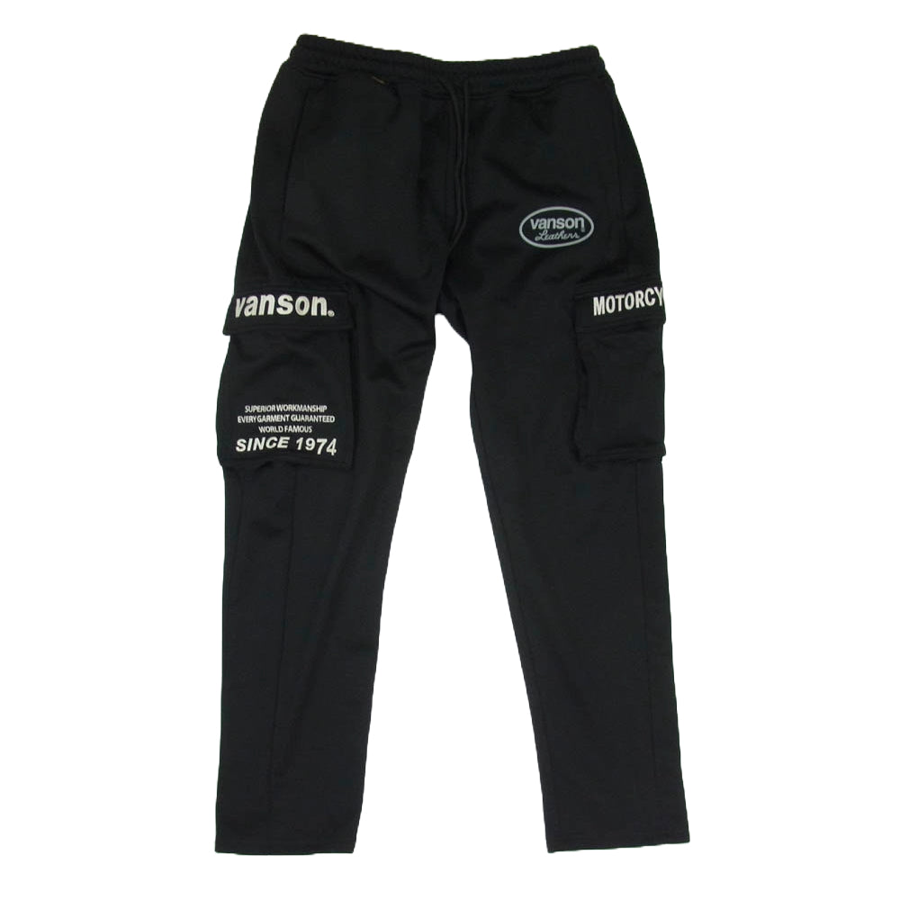 VANSON バンソン ボンディング ストレッチ パンツ ブラック系 XL【中古】 VANSON バンソン ボンディング ストレッチ パンツ ブラック系 XL【中古