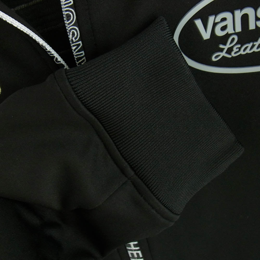 VANSON バンソン ボンディング ストレッチ F/Z パーカー ジャケット ブラック系 L【中古】